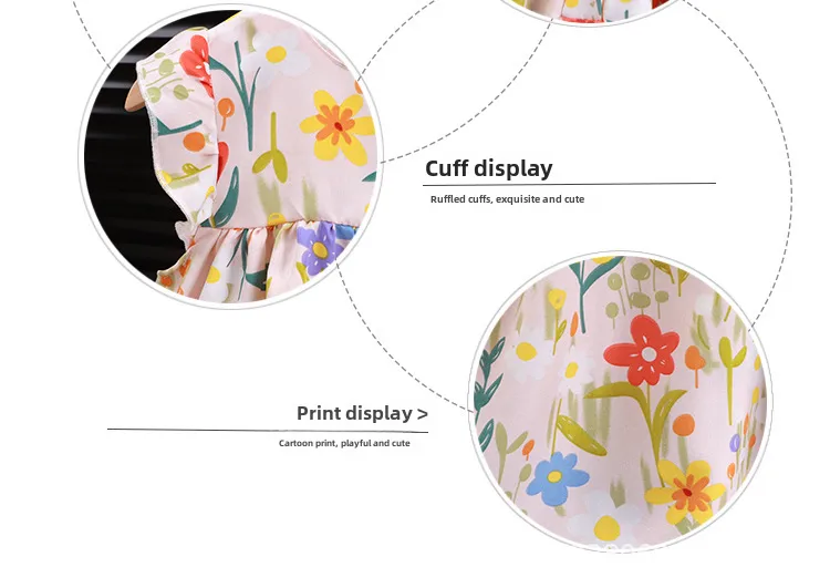 Girl's Floral Dress A- Shaped Western-style Cute Princess Dress Children's Eagles Dress Summer Dress Children's Class A Dress display picture 4