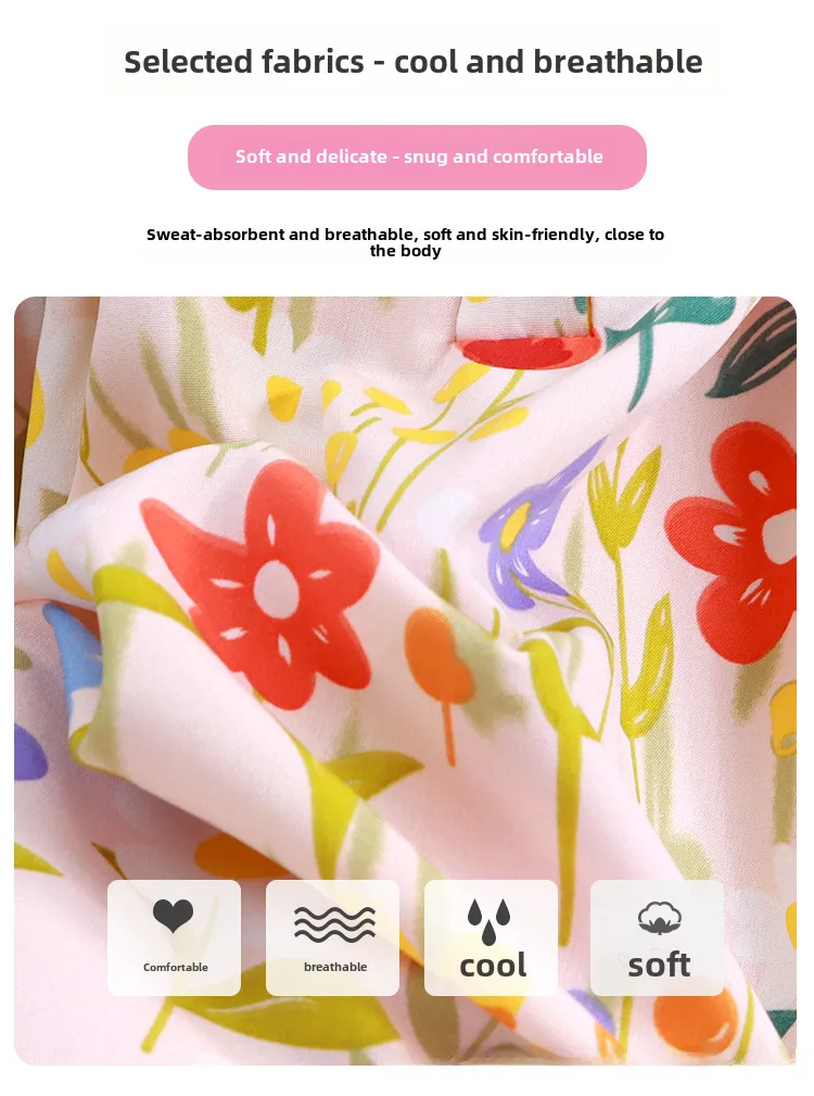 Girl's Floral Dress A- Shaped Western-style Cute Princess Dress Children's Eagles Dress Summer Dress Children's Class A Dress display picture 6