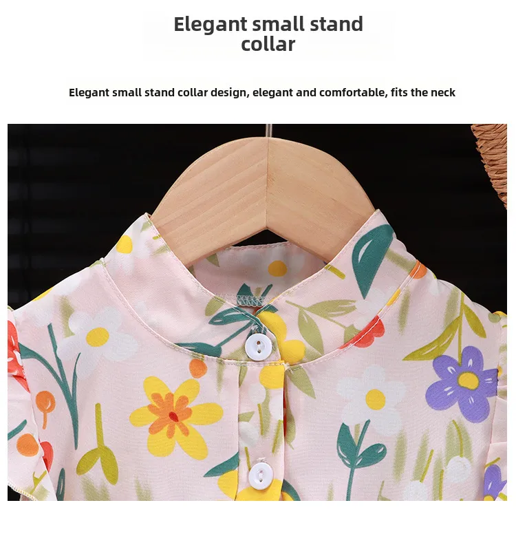 Girl's Floral Dress A- Shaped Western-style Cute Princess Dress Children's Eagles Dress Summer Dress Children's Class A Dress display picture 9