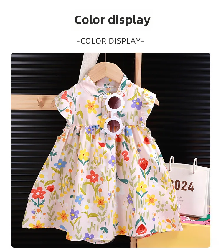Girl's Floral Dress A- Shaped Western-style Cute Princess Dress Children's Eagles Dress Summer Dress Children's Class A Dress display picture 10
