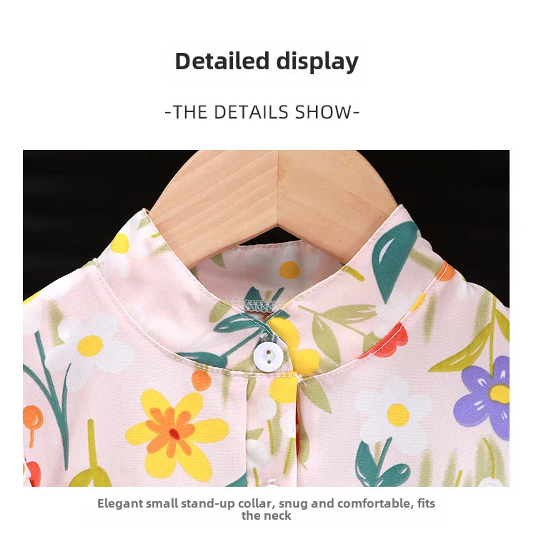 Girl's Floral Dress A- Shaped Western-style Cute Princess Dress Children's Eagles Dress Summer Dress Children's Class A Dress display picture 15