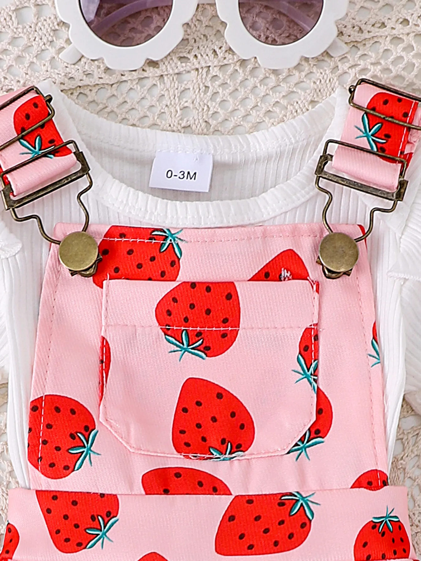 Foreign Trade  Europe And The United States Summer Girls Baby Girls Suit Baby Children's Flying Sleeve Short Sleeve Hare Printed Sleeve Pants display picture 4