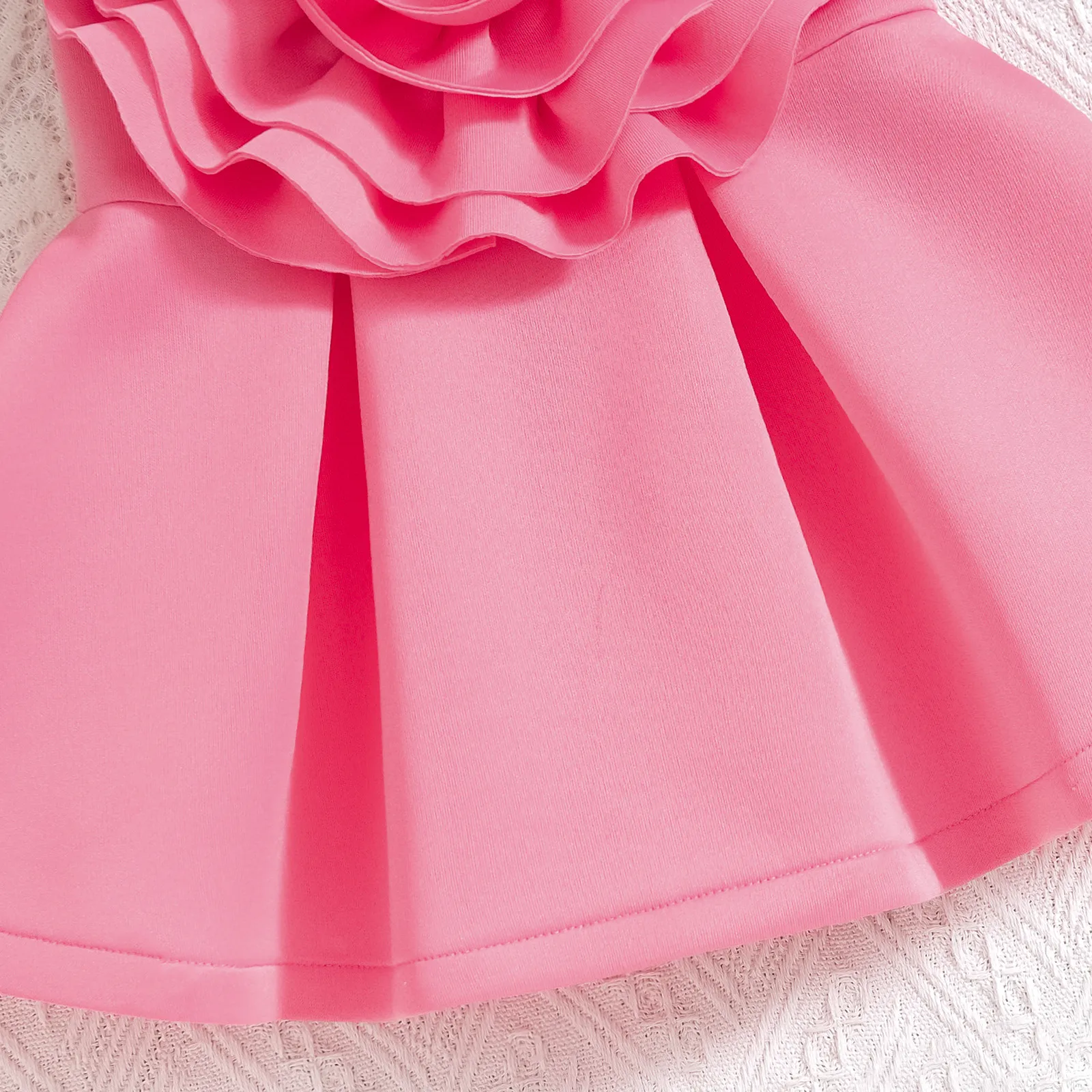 Hot Selling Children's Clothing  Girls Summer Sleeveless Oversized Flower Ruffled Dress Princess Dress Children's Suit display picture 8