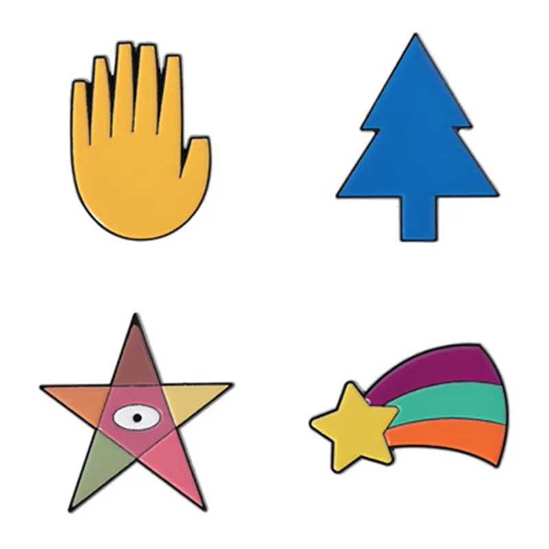 Cartoon Style Cute Streetwear Letter Rainbow Palm Alloy Stamping Stoving Varnish Plating Unisex Cartoon Pinback Badge Brooches Collar Pin display picture 17