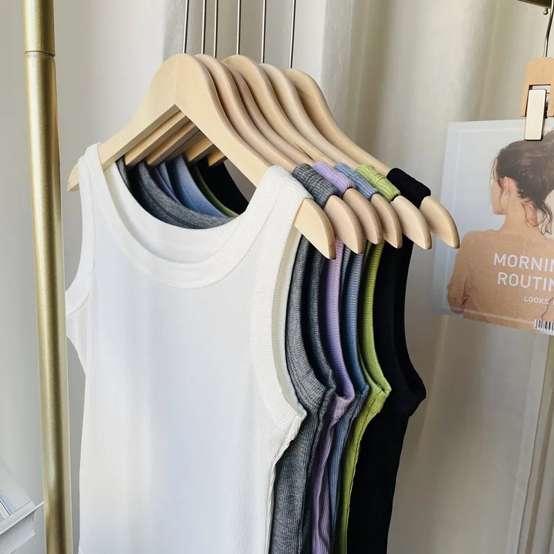 Threaded Cotton Vest  Spring New Slim Slimming Inner Beauty Back Cover Milk Anti-light Sling Women Wholesale display picture 7