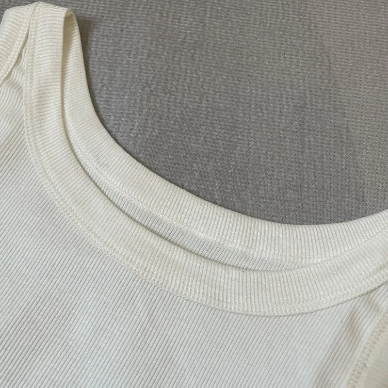 Threaded Cotton Vest  Spring New Slim Slimming Inner Beauty Back Cover Milk Anti-light Sling Women Wholesale display picture 10