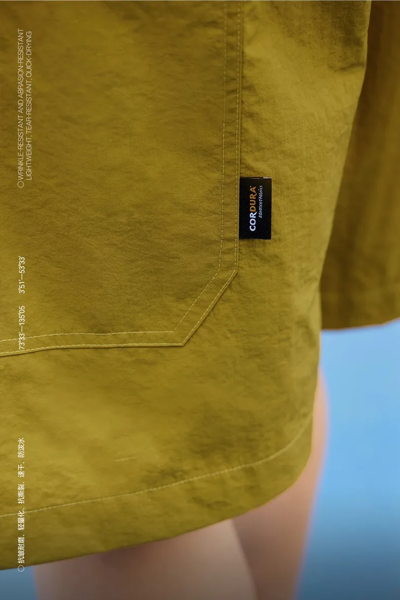 Jetshow Men's Wear | DuPont CORDURA®Kaudula Short-sleeved Zipper Jacket  Spring/Summer New Style Vertical Collar T-shirt display picture 9