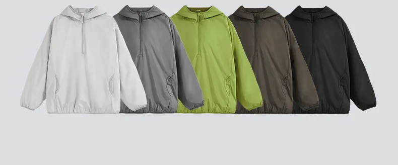ABS Men's | DuPont Three-proof Down Jacket  Fall/Winter New Half Zipper Light 90 Velvet Hooded Down Jacket display picture 2