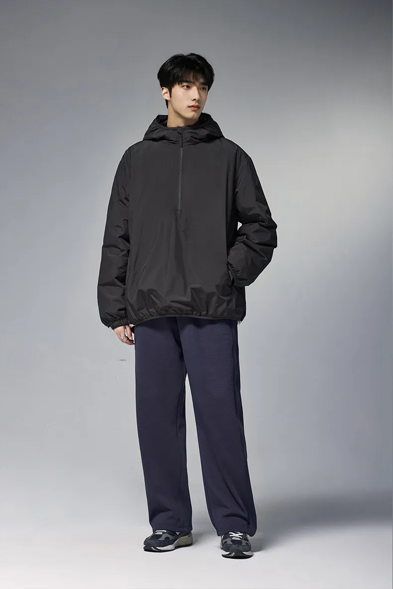 ABS Men's | DuPont Three-proof Down Jacket  Fall/Winter New Half Zipper Light 90 Velvet Hooded Down Jacket display picture 18
