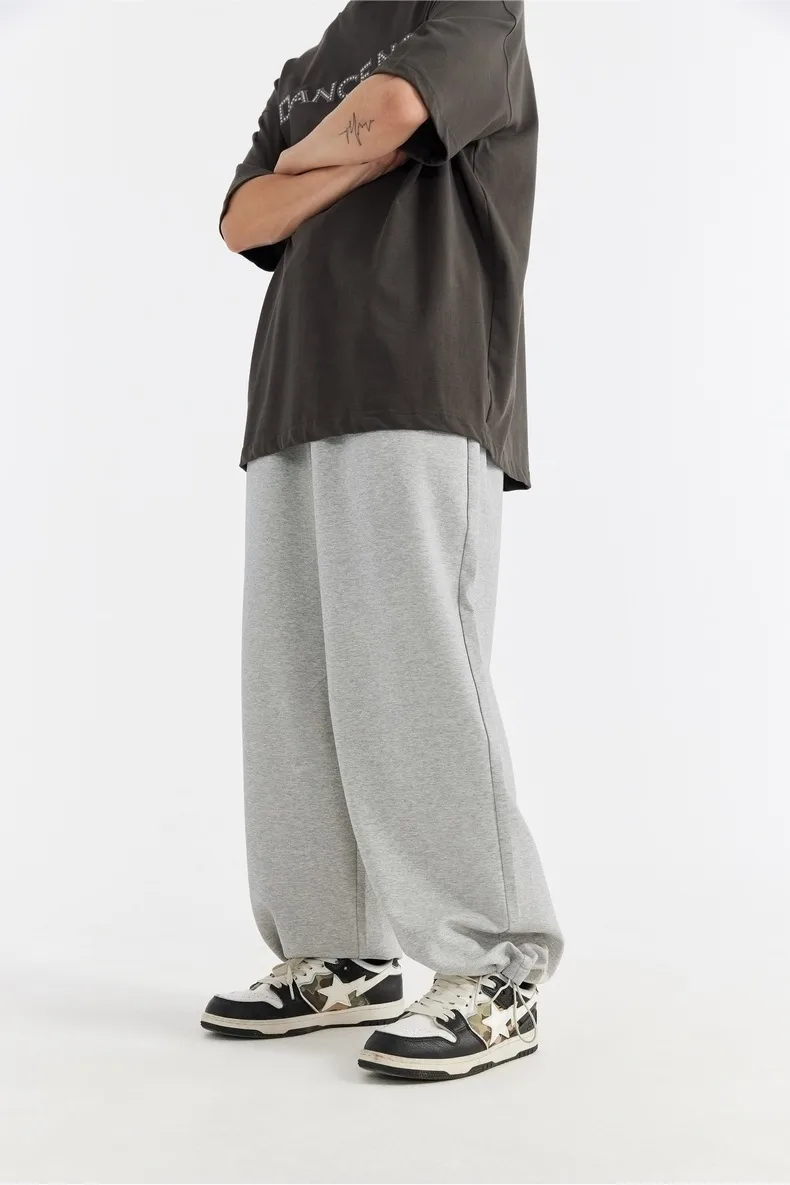 ABS Men's Clothing | Cool Feeling Wide Leg Pants  Spring And Summer Tide Brand New Loose Casual Wide Leg Two-wear Pants Men display picture 8