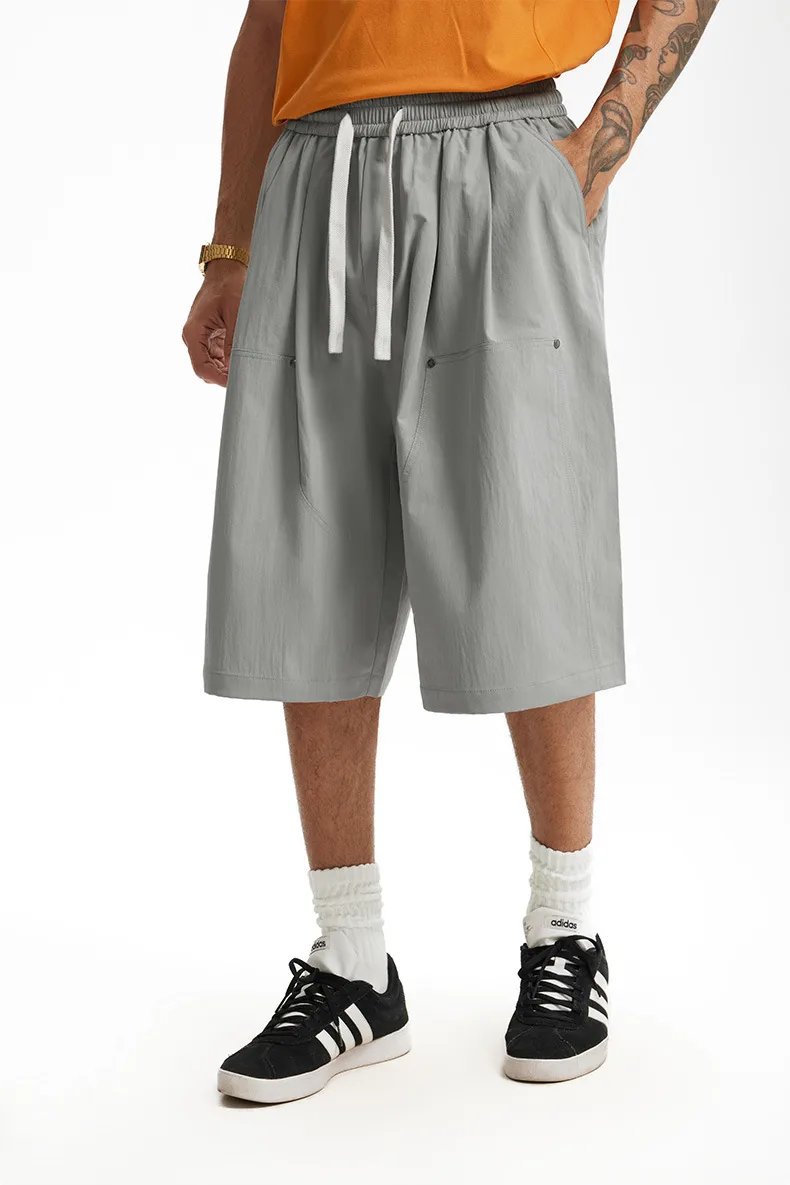Jiezhan Men's Wear | Six-point Logging Crane Pants  Spring And Summer New Fashion Brand Nail Break Loose Casual Men's Shorts display picture 8