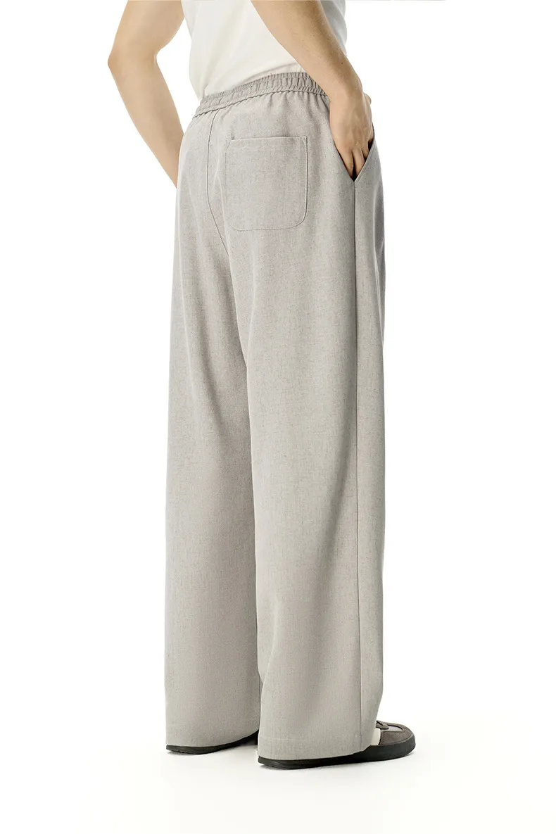 Jiezhan Men's Wear | Linen Old Money Straight Leg Pants  Spring And Summer New Fashion Brand Casual Loose Solid Color Men's Pants display picture 6