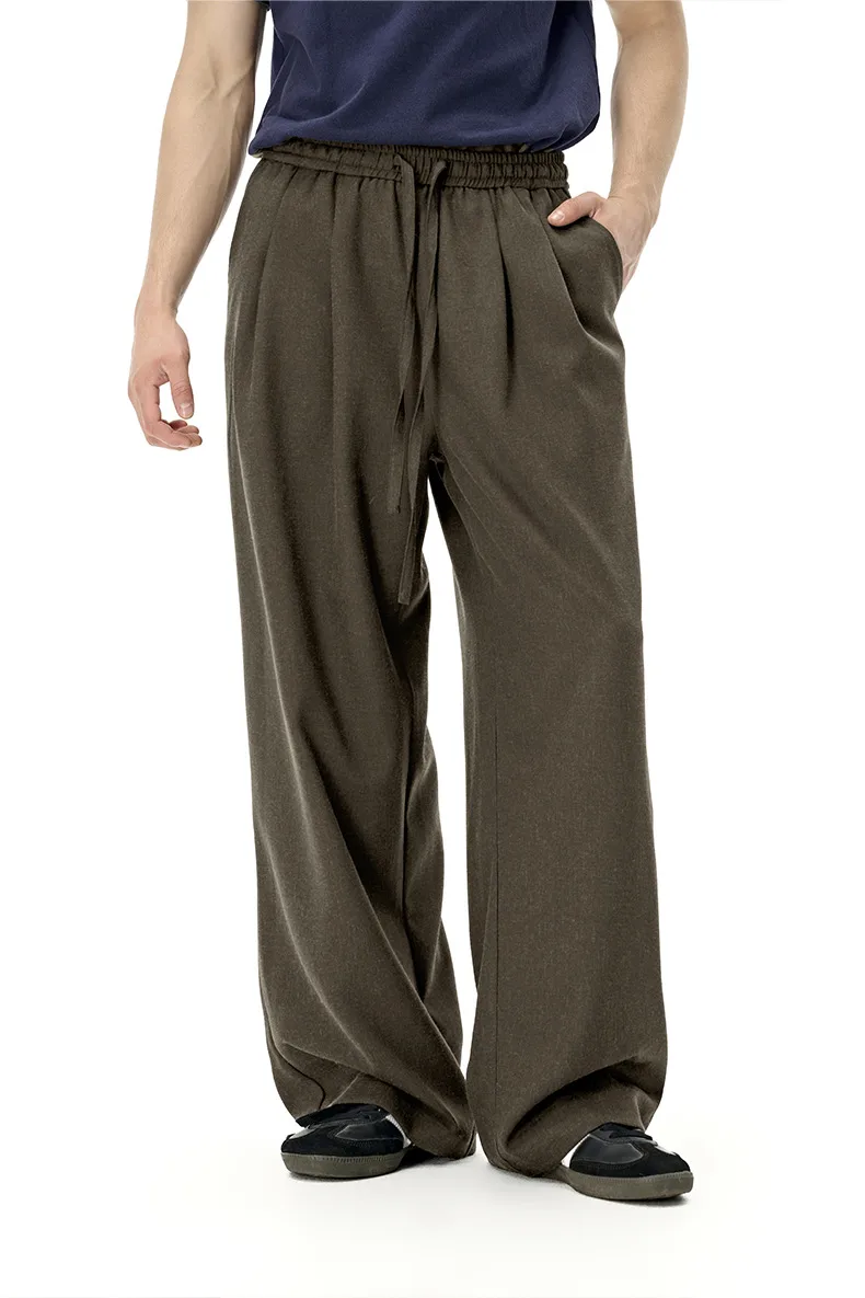 Jiezhan Men's Wear | Linen Old Money Straight Leg Pants  Spring And Summer New Fashion Brand Casual Loose Solid Color Men's Pants display picture 9