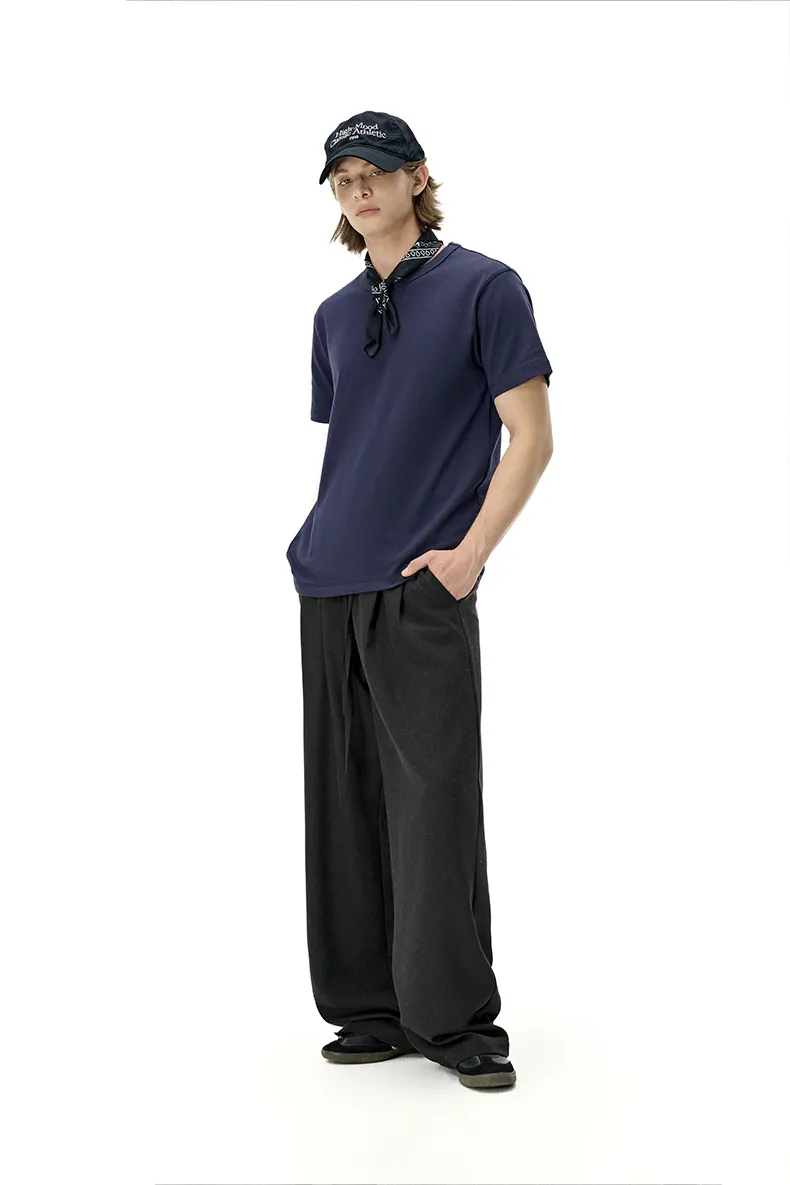 Jiezhan Men's Wear | Linen Old Money Straight Leg Pants  Spring And Summer New Fashion Brand Casual Loose Solid Color Men's Pants display picture 11
