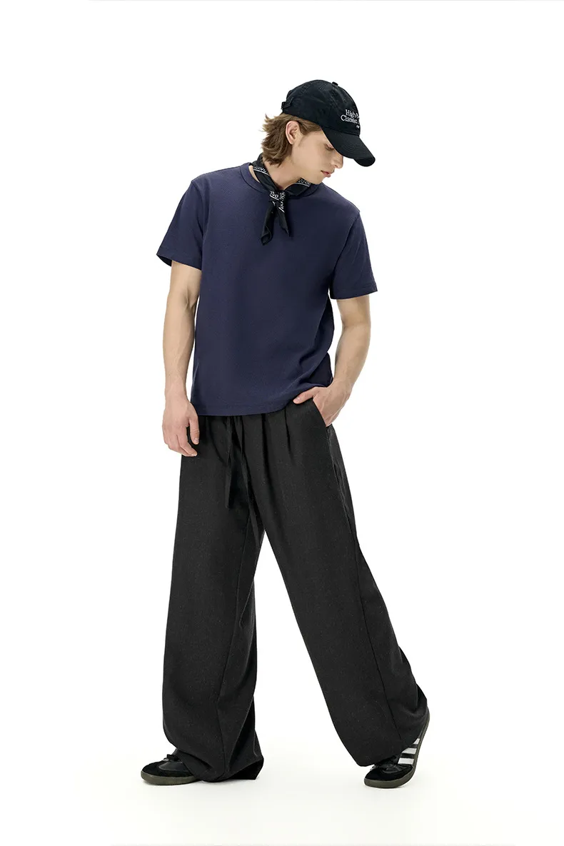 Jiezhan Men's Wear | Linen Old Money Straight Leg Pants  Spring And Summer New Fashion Brand Casual Loose Solid Color Men's Pants display picture 12