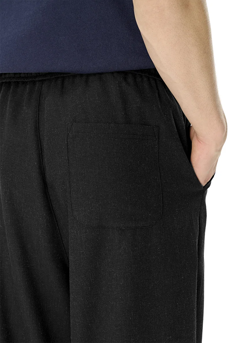 Jiezhan Men's Wear | Linen Old Money Straight Leg Pants  Spring And Summer New Fashion Brand Casual Loose Solid Color Men's Pants display picture 18