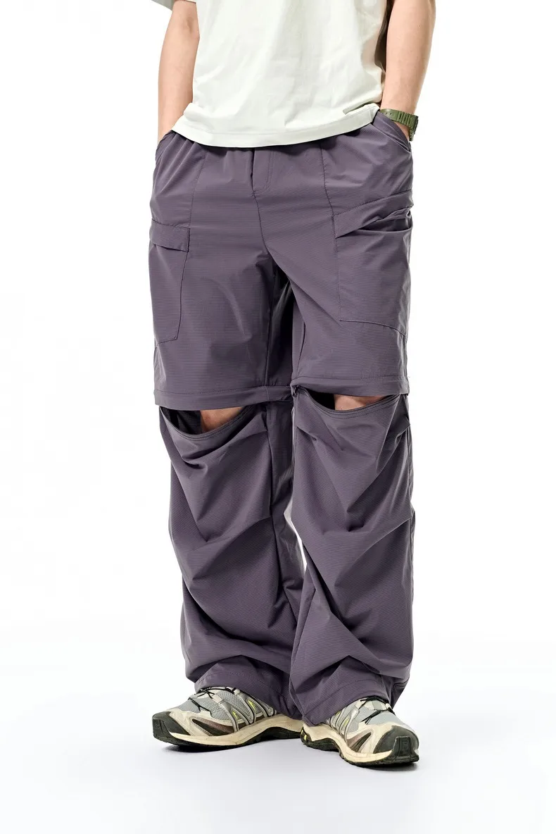 Jiezhan Men's Wear | COOLMAX Detachable Pants 25 Spring And Summer New Outdoor Upf50 Sunscreen Workwear Long Shorts display picture 7
