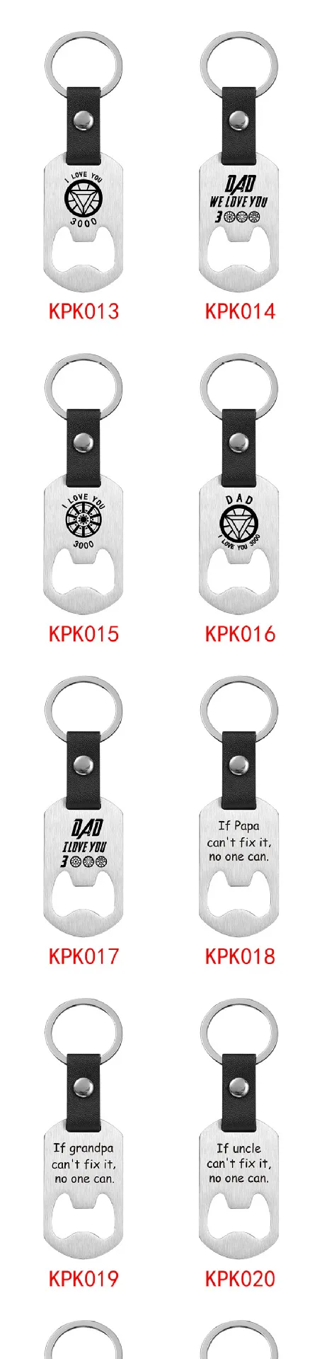 Metallic Leather Keychain   Father's Day Family Commemorative Holiday Gift Engraving Keychain display picture 4