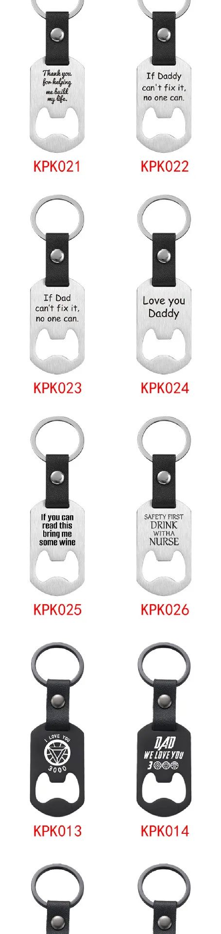 Metallic Leather Keychain   Father's Day Family Commemorative Holiday Gift Engraving Keychain display picture 5