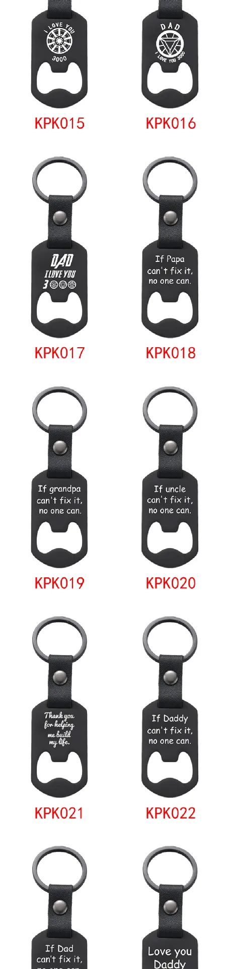 Metallic Leather Keychain   Father's Day Family Commemorative Holiday Gift Engraving Keychain display picture 6
