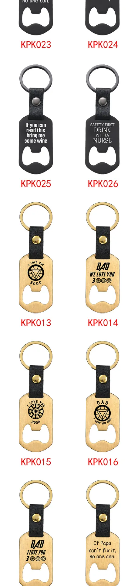 Metallic Leather Keychain   Father's Day Family Commemorative Holiday Gift Engraving Keychain display picture 7