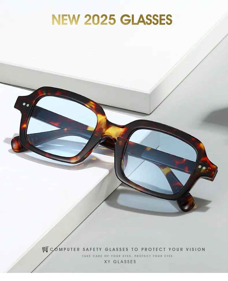 Casual Retro Solid Color PC UV400 Protection Square Full Frame Glasses display picture 1