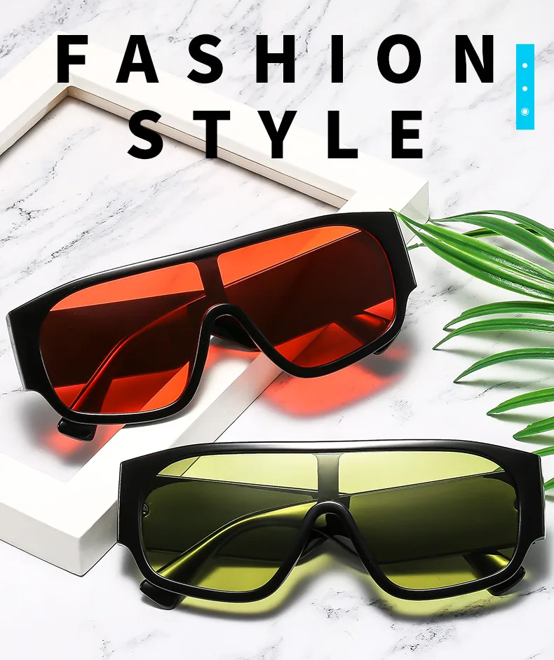 Basic Solid Color PC UV400 Protection Tinted Lenses Oval Frame Square Full Frame Glasses display picture 1