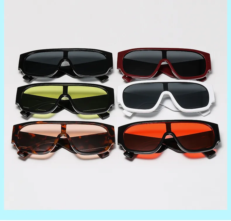 Basic Solid Color PC UV400 Protection Tinted Lenses Oval Frame Square Full Frame Glasses display picture 3