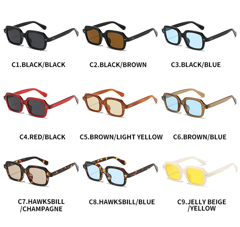 Casual Retro Solid Color PC UV400 Protection Square Full Frame Glasses display picture 6