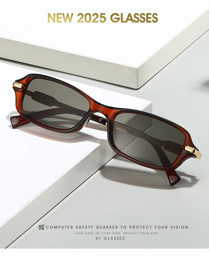 Modern Style Solid Color PC UV400 Protection Tinted Lenses Oval Frame Square Full Frame Glasses display picture 1