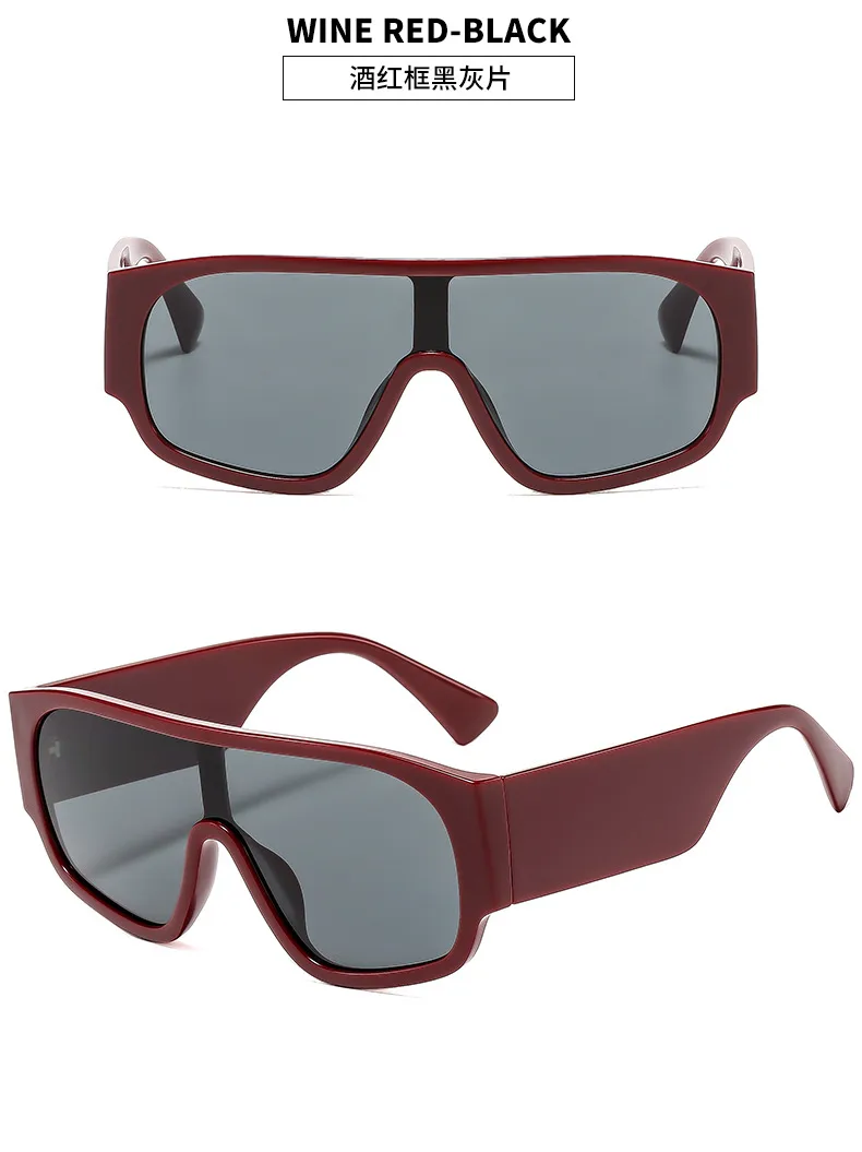 Basic Solid Color PC UV400 Protection Tinted Lenses Oval Frame Square Full Frame Glasses display picture 11