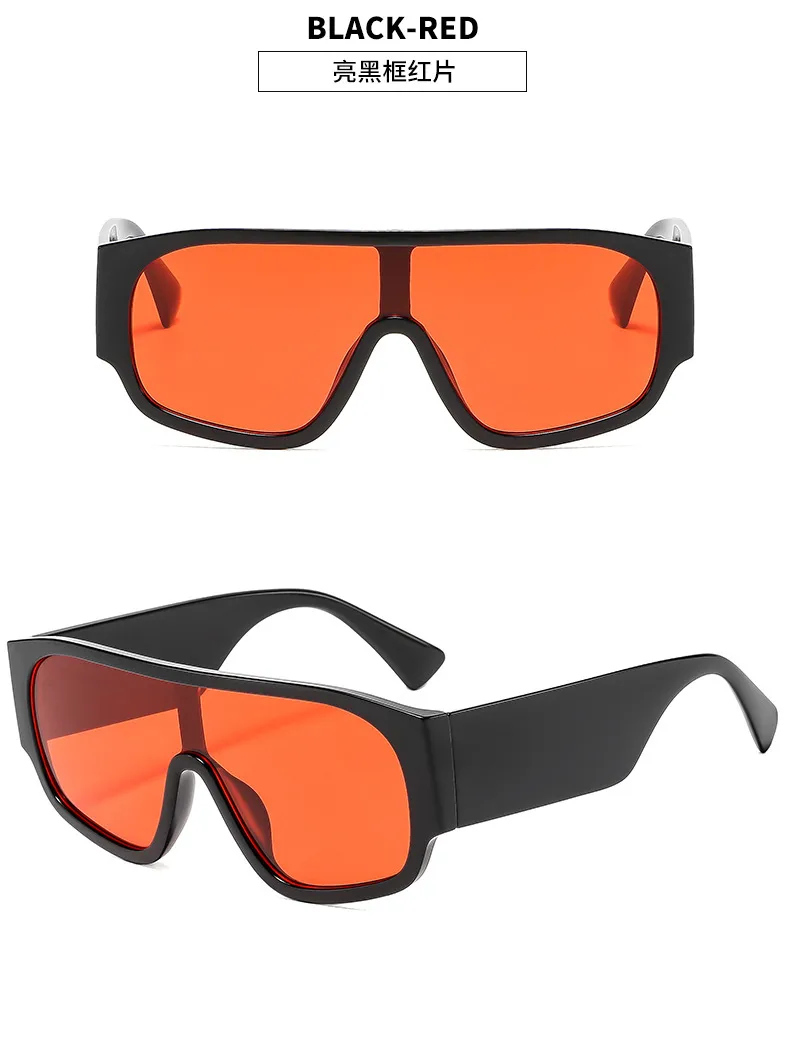 Basic Solid Color PC UV400 Protection Tinted Lenses Oval Frame Square Full Frame Glasses display picture 12
