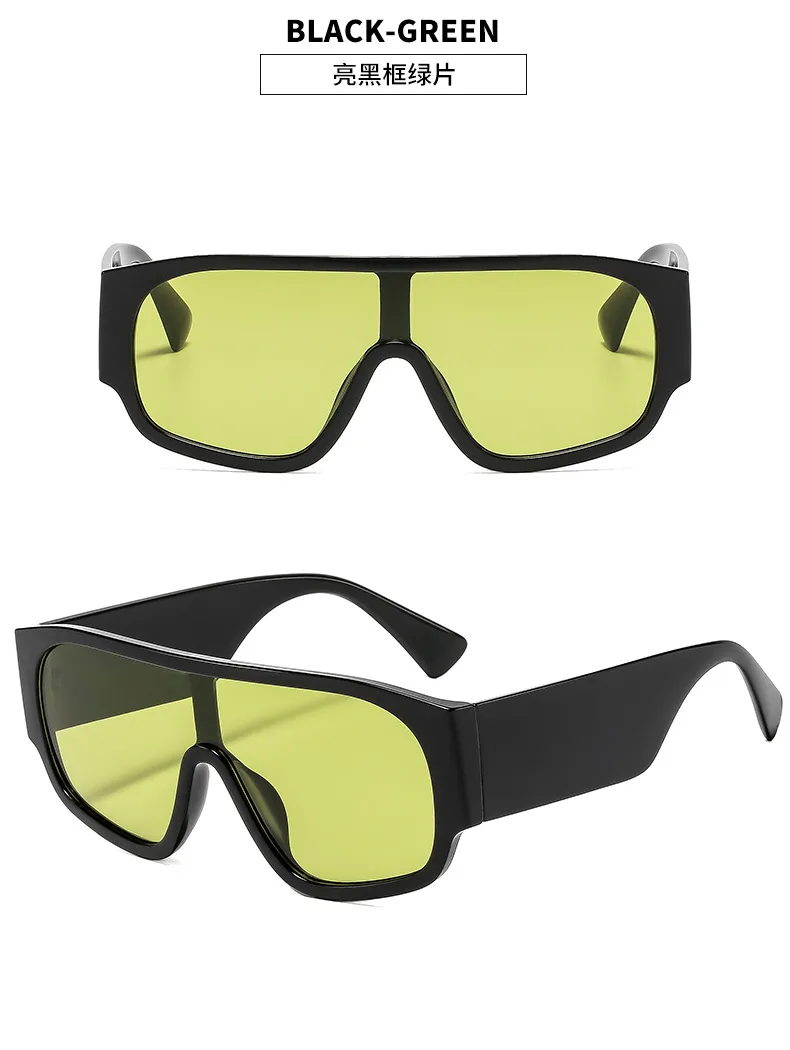 Basic Solid Color PC UV400 Protection Tinted Lenses Oval Frame Square Full Frame Glasses display picture 13
