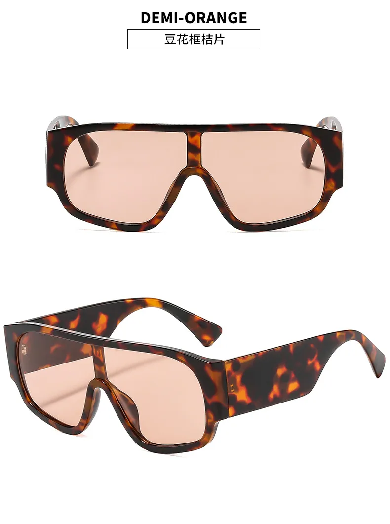Basic Solid Color PC UV400 Protection Tinted Lenses Oval Frame Square Full Frame Glasses display picture 14