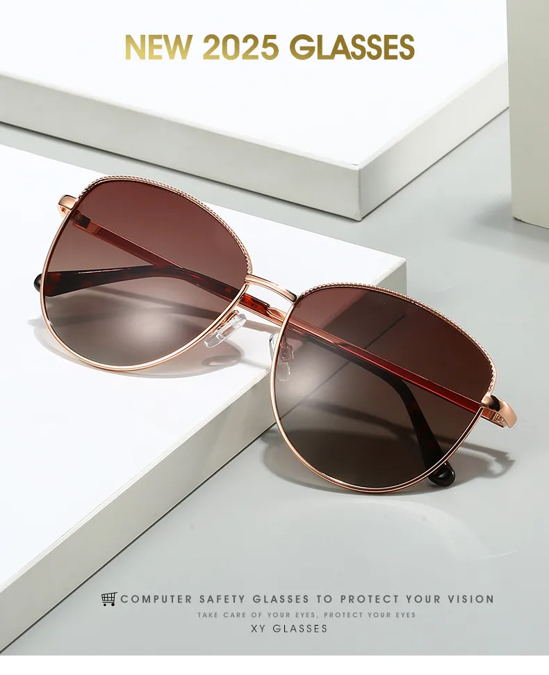 Elegant Basic Lady Solid Color Tac UV400 Protection Oval Frame Full Frame Glasses display picture 1