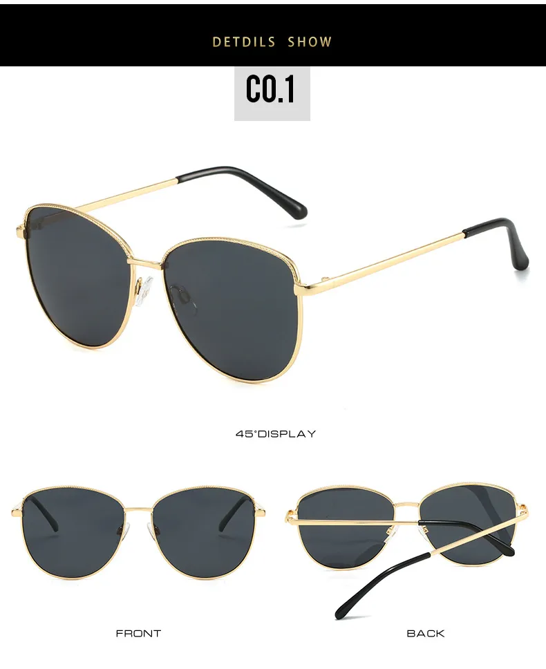 Elegant Basic Lady Solid Color Tac UV400 Protection Oval Frame Full Frame Glasses display picture 7