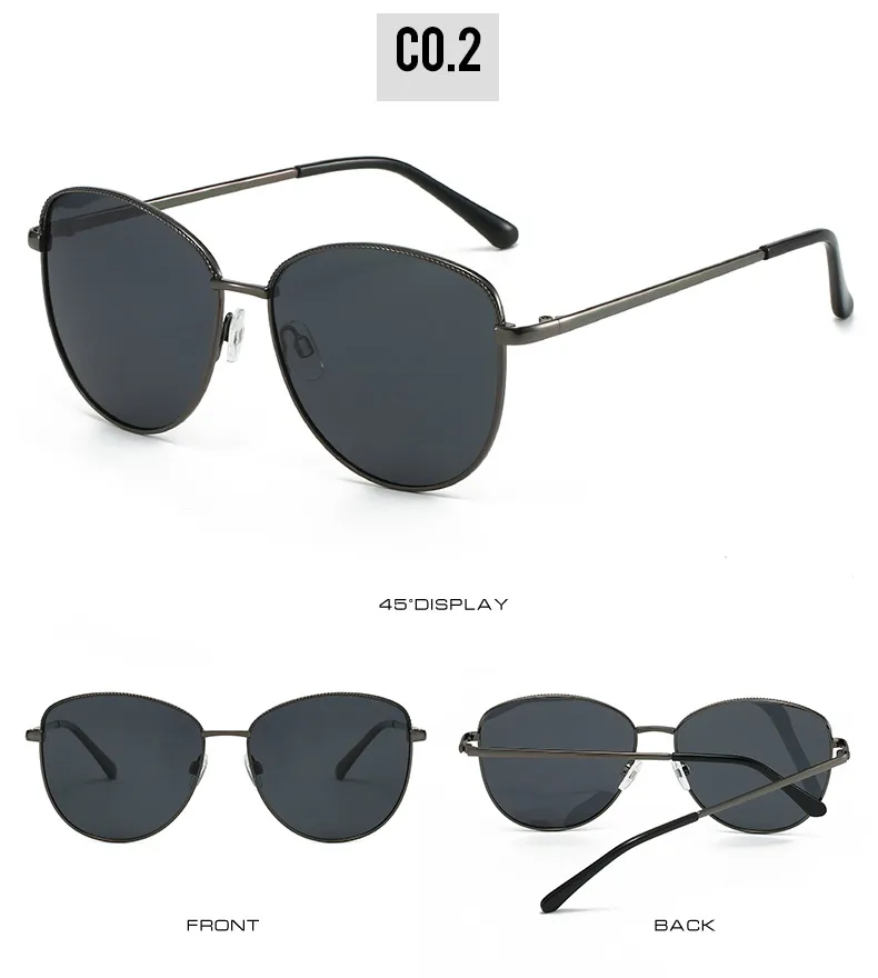 Elegant Basic Lady Solid Color Tac UV400 Protection Oval Frame Full Frame Glasses display picture 8