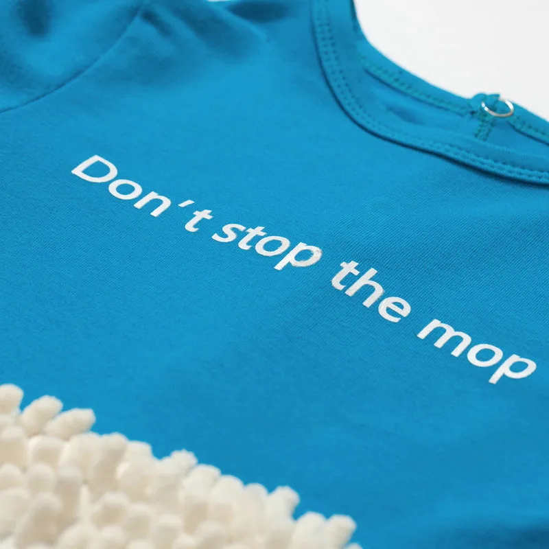 Europe And The United States New Baby Climbing Clothes Baby Mopping Climbing Clothes Button English Long Sleeve Jumpsuit display picture 12