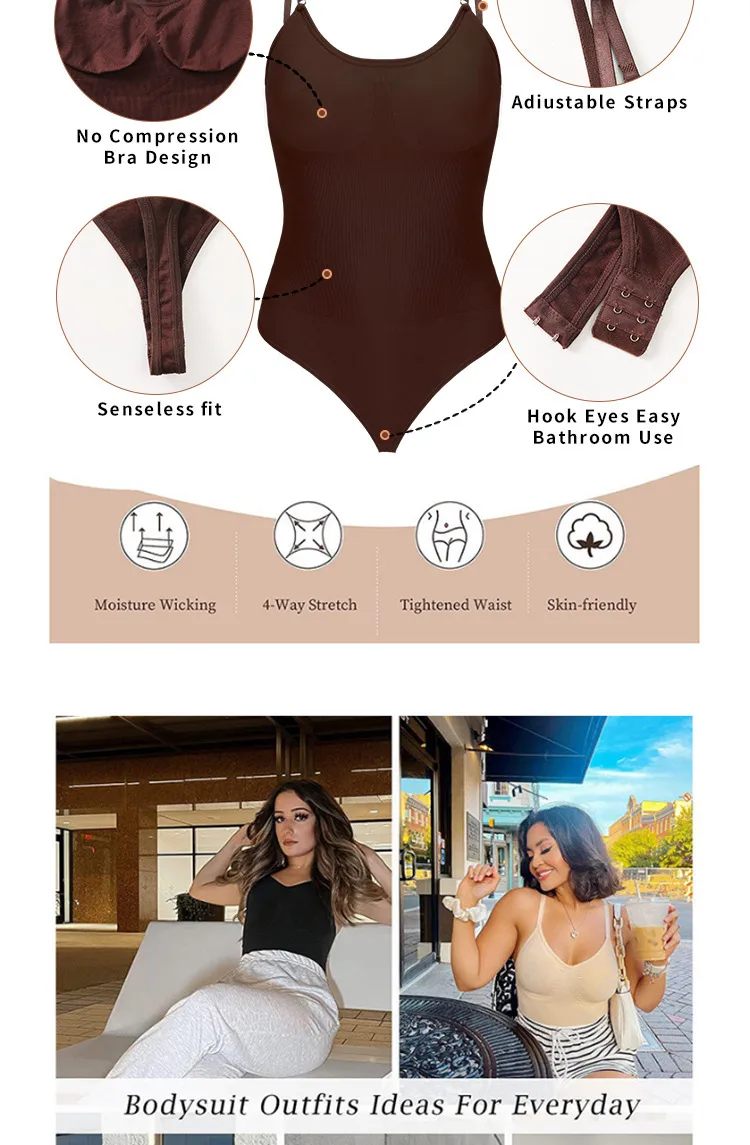 -style Labeling Seamless Shaper Jumpsuit Belly-lifting Hip-lifting Plus Size Women's G-string Strap Tight Tunic display picture 2