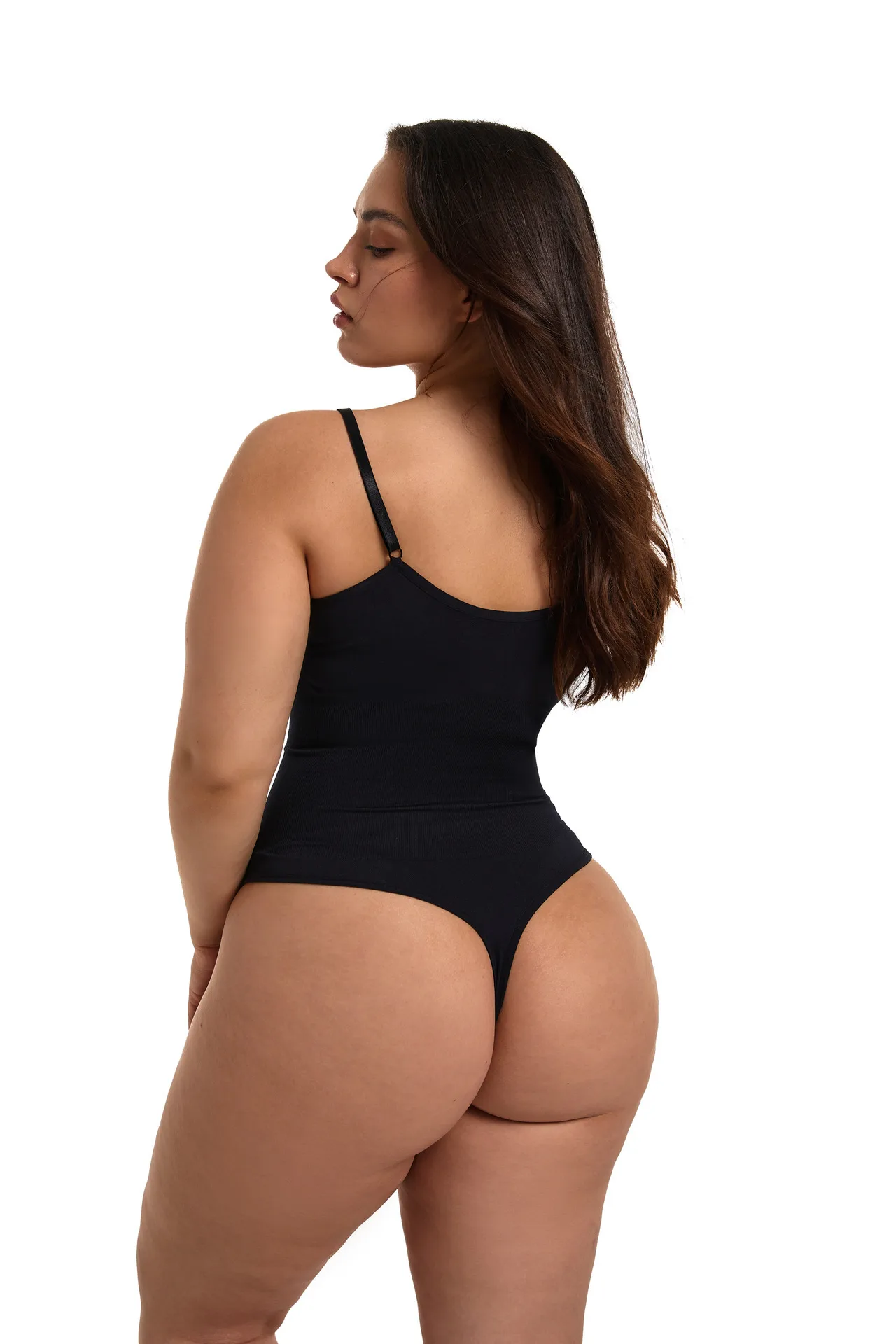 -style Labeling Seamless Shaper Jumpsuit Belly-lifting Hip-lifting Plus Size Women's G-string Strap Tight Tunic display picture 12