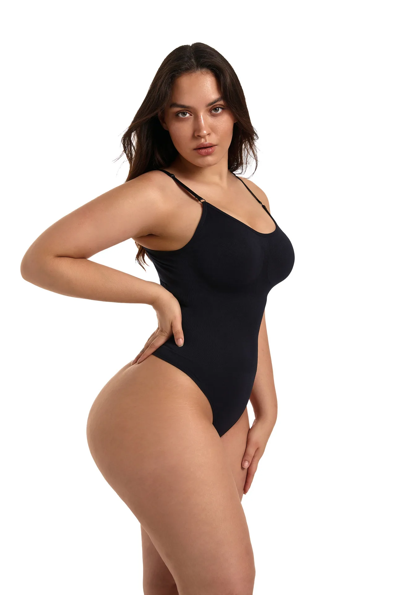 -style Labeling Seamless Shaper Jumpsuit Belly-lifting Hip-lifting Plus Size Women's G-string Strap Tight Tunic display picture 13