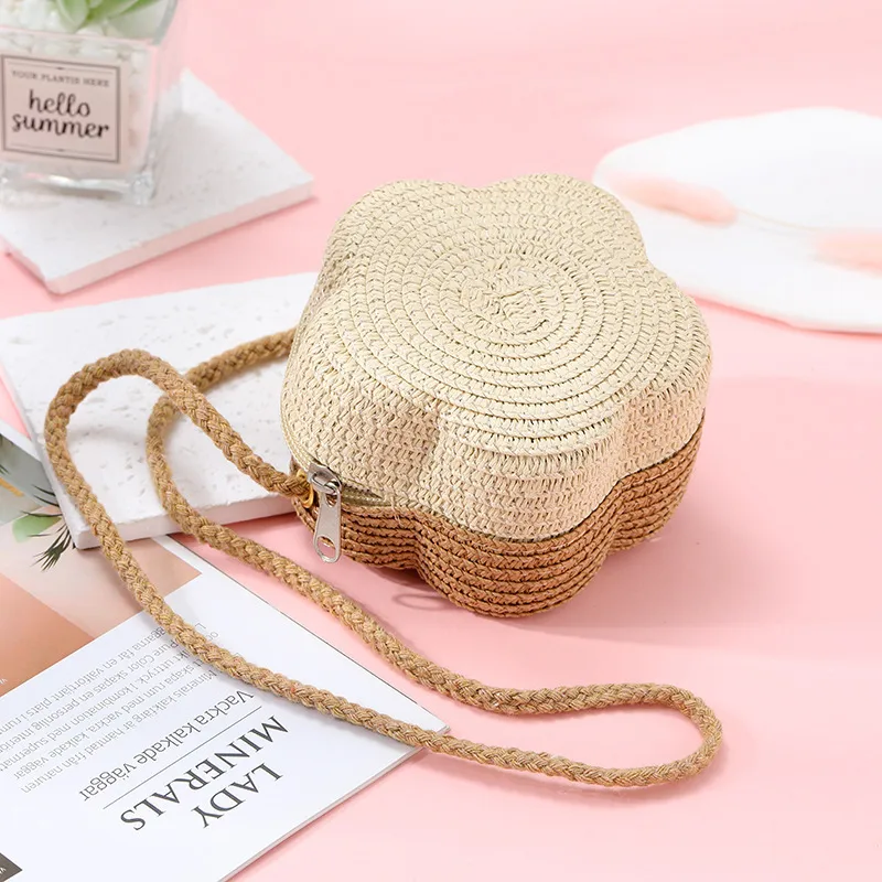 Summer Travel Straw Bag Flower Woven Bag Women's  New Children's Cute Straw Beach Bag Crossbody Seaside display picture 19