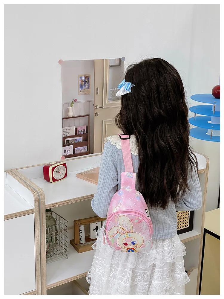 Children's Bag Fashion Cute Cartoon Chest Bag Mini Kindergarten Girls Lightweight Baby Crossbody Bag Backpack New display picture 5