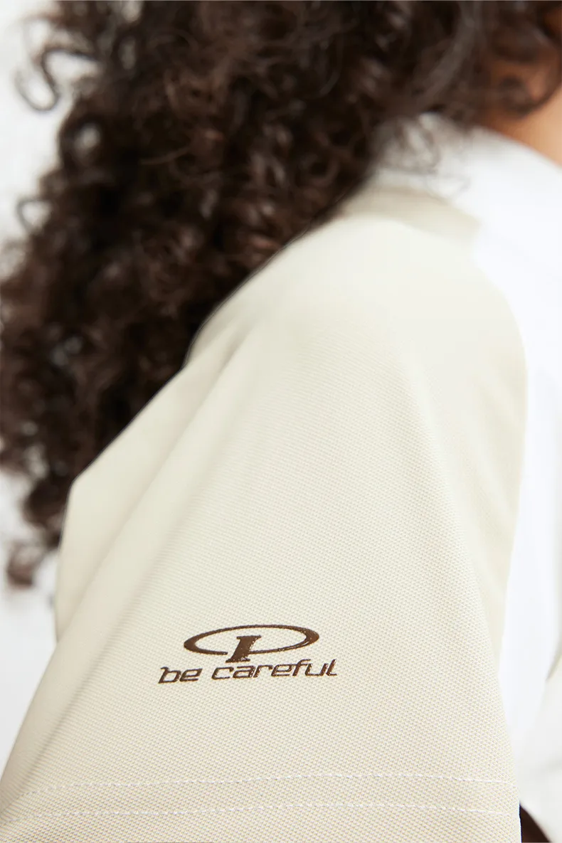 Jie Zhan Women's Wear | Riding Zipper T-shirt  Spring And Summer New Cool Pearl Outdoor Sports Contrast Color Cut Short Sleeve display picture 8