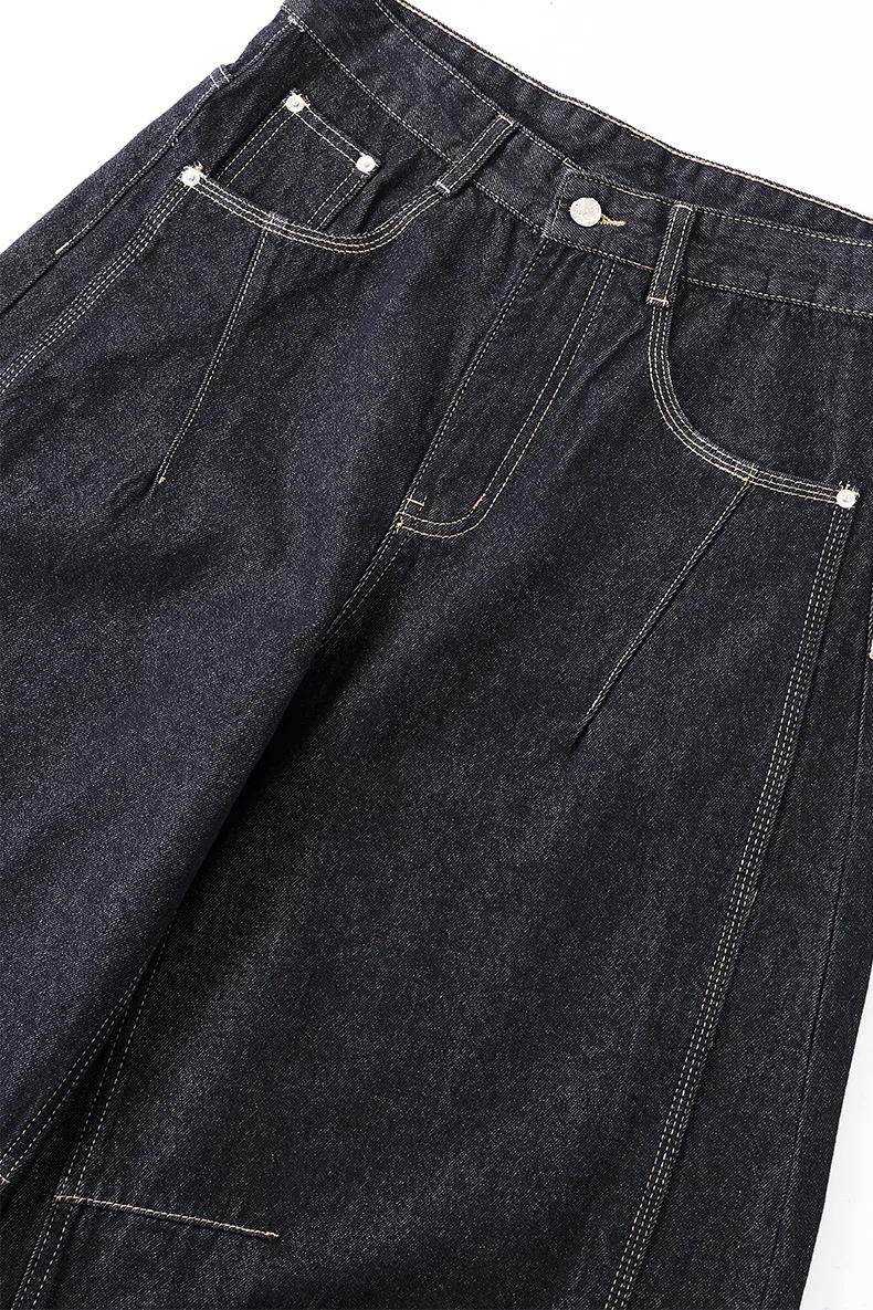 Jie Zhan Men's Wear | Profile Wash Denim Scimitar Pants 25 Spring And Summer New American Street Baggy Sickle Wide Leg Pants display picture 16