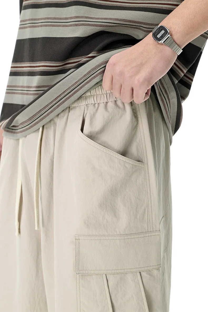 Jiezhan Men's Wear | Workwear Pocket Capri Pants  Spring And Summer New Fashion Brand New American Casual Pants Men display picture 2