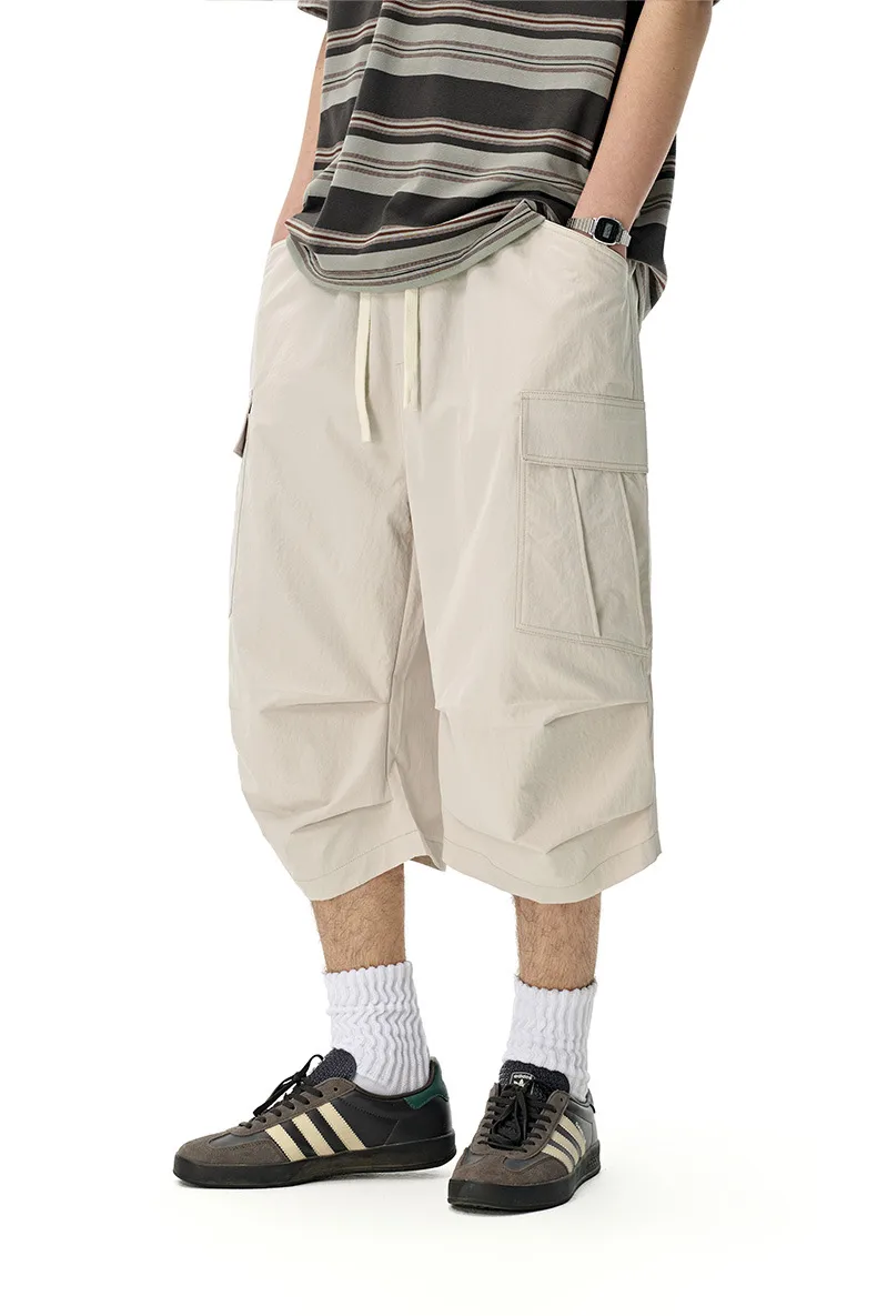 Jiezhan Men's Wear | Workwear Pocket Capri Pants  Spring And Summer New Fashion Brand New American Casual Pants Men display picture 5