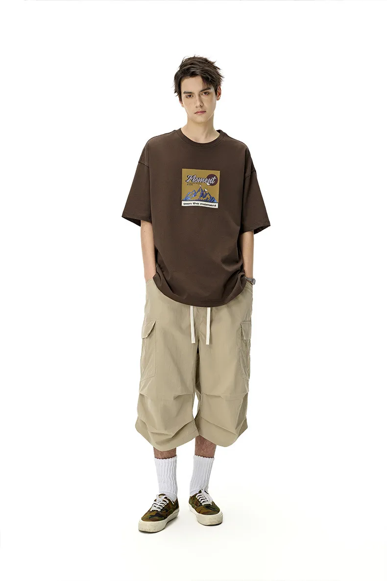 Jiezhan Men's Wear | Workwear Pocket Capri Pants  Spring And Summer New Fashion Brand New American Casual Pants Men display picture 7