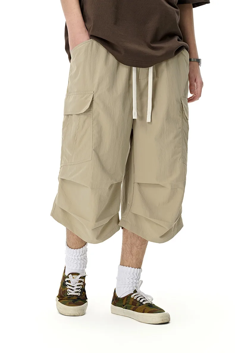 Jiezhan Men's Wear | Workwear Pocket Capri Pants  Spring And Summer New Fashion Brand New American Casual Pants Men display picture 10