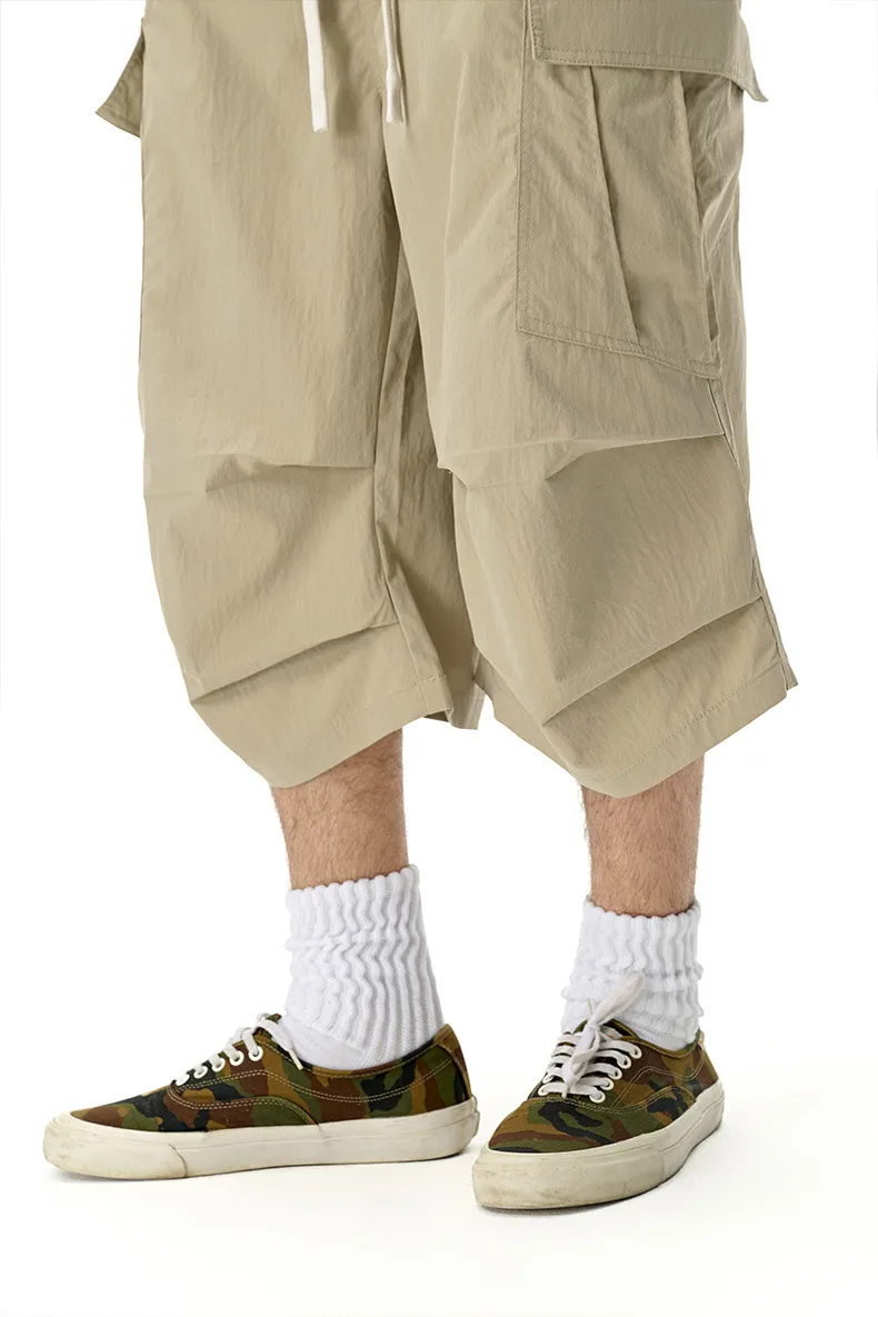 Jiezhan Men's Wear | Workwear Pocket Capri Pants  Spring And Summer New Fashion Brand New American Casual Pants Men display picture 14